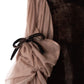 draped tulle dress/brown