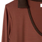 u-neck slim top/orange