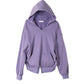 studded hoodie top/purple