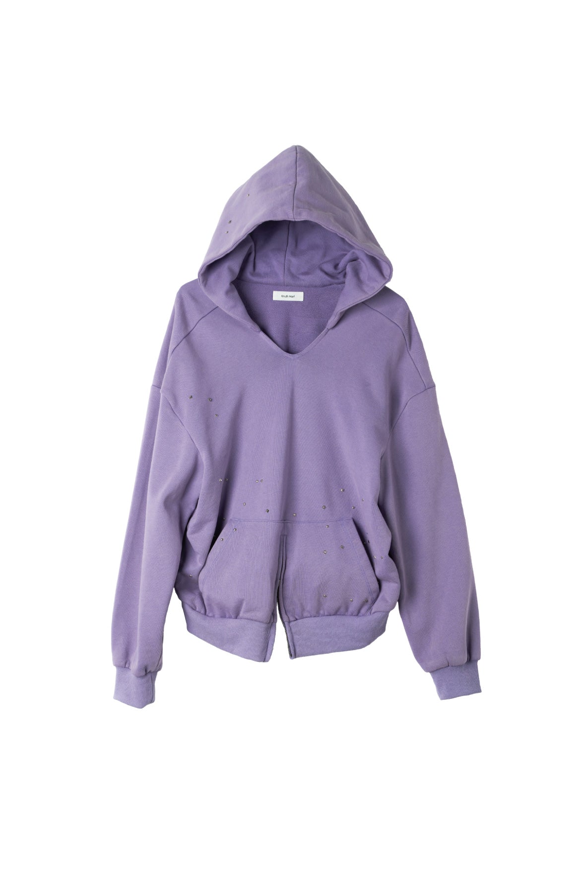 studded hoodie top/purple
