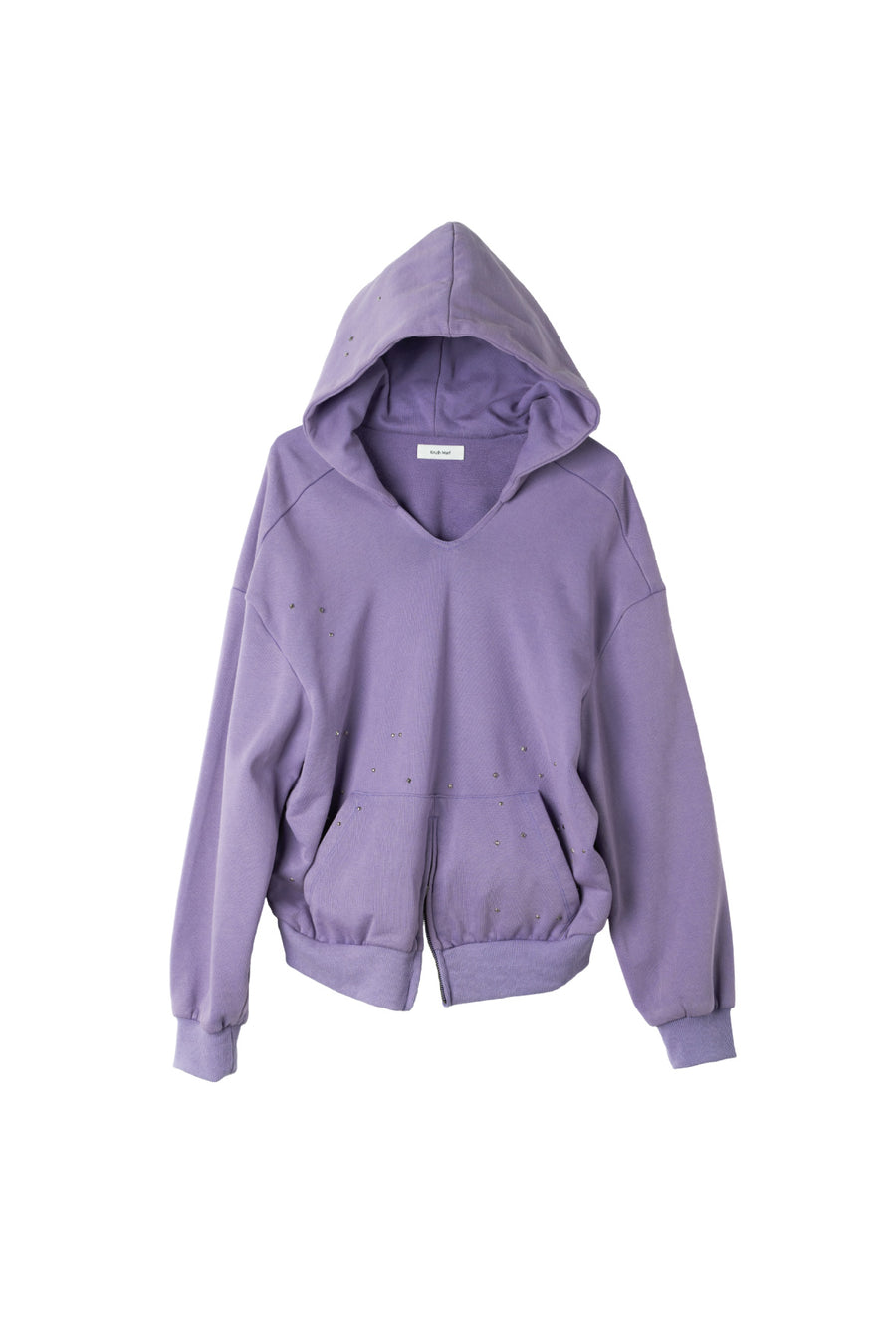 studded hoodie top/purple