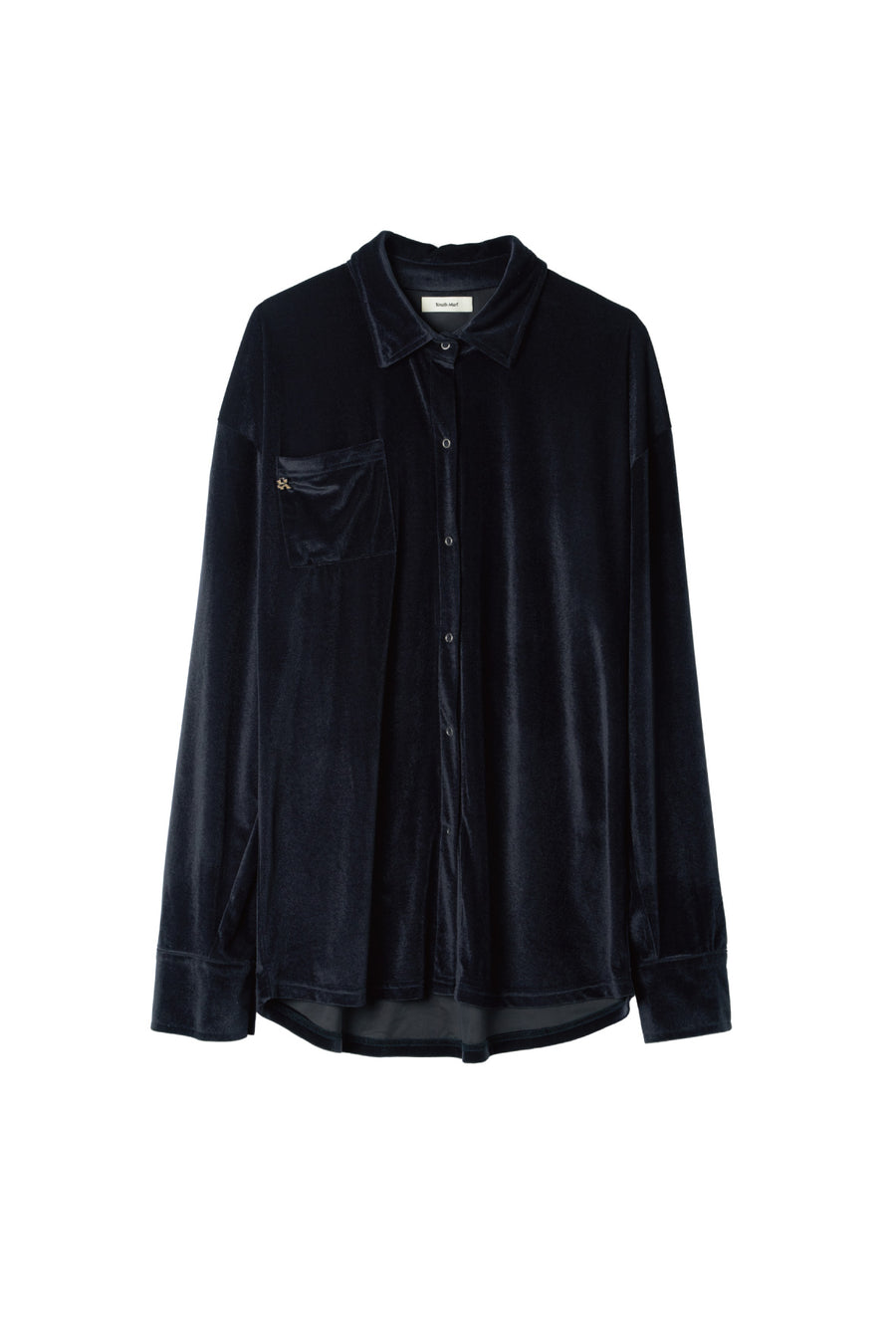 2way velour shirt/navy