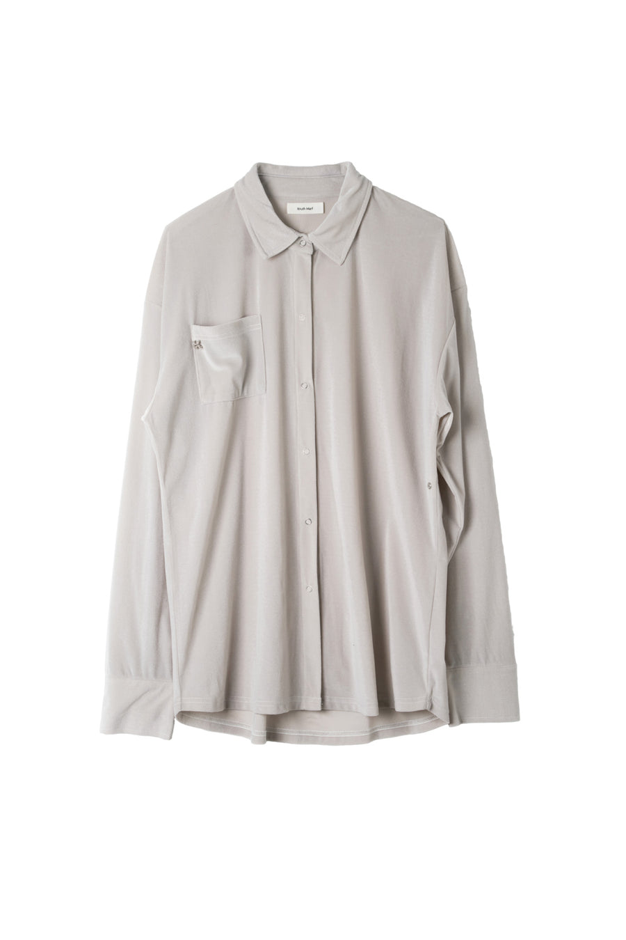 2way velour shirt/lightgray