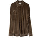 2way velour shirt/brown