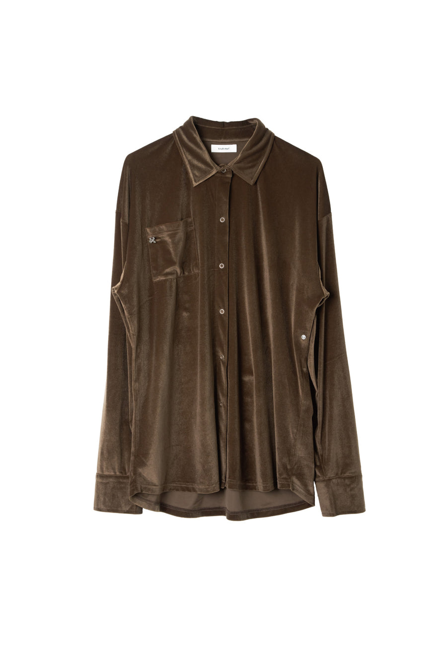 2way velour shirt/brown