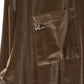 2way velour shirt/brown