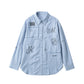 embroidered shirt(unisex)/stripe