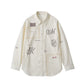 embroidered shirt(unisex)/ivory