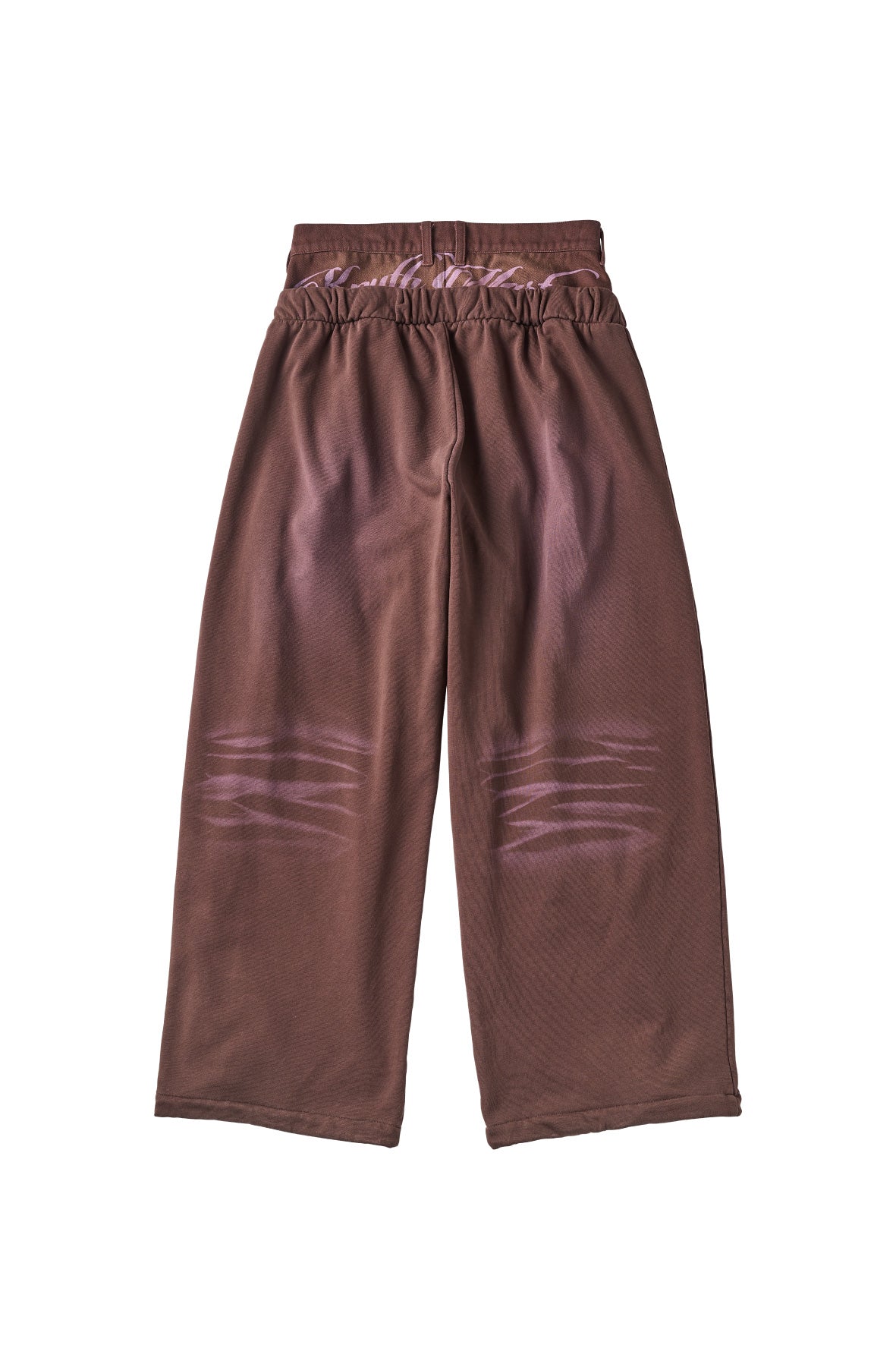 double-layer sweatpants(unisex)/brown