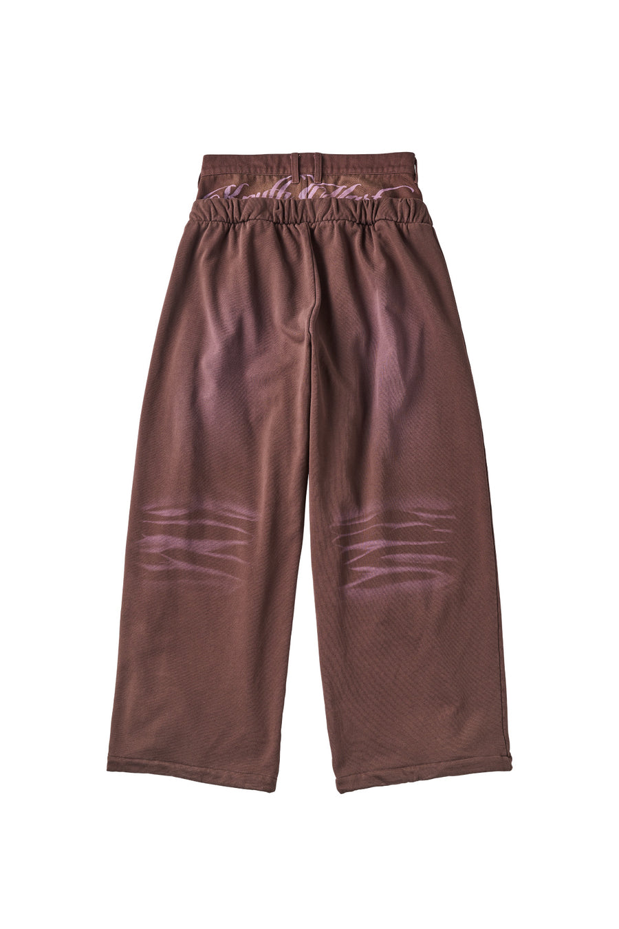 double-layer sweatpants(unisex)/brown