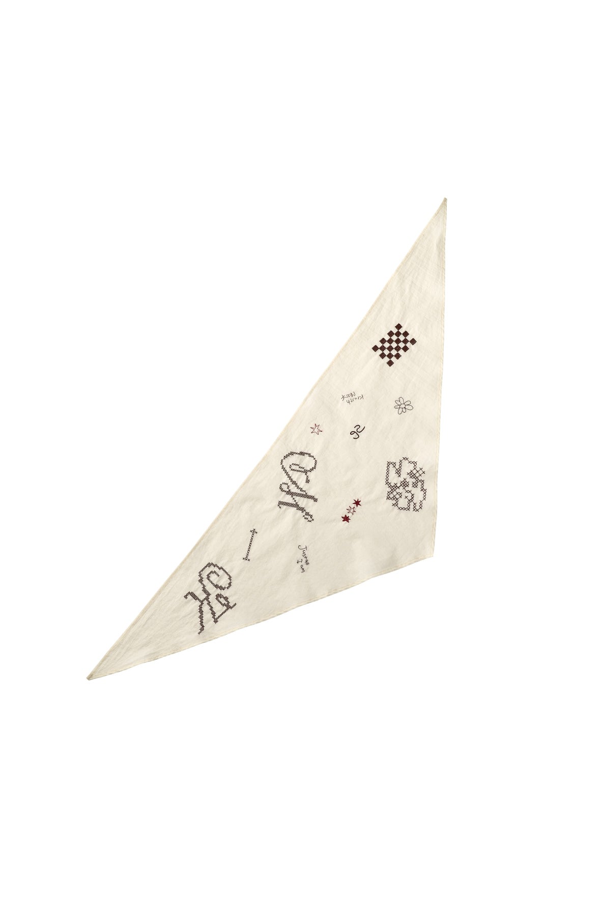 embroidered scarf/3color