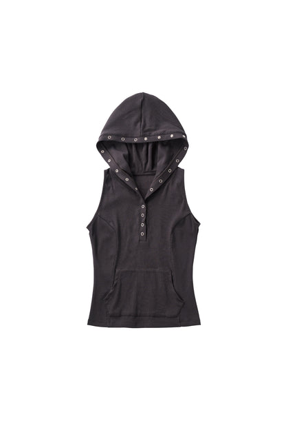 snap-button hoodie/charcoal