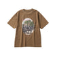 rhinestone graphic tee(unisex)/beige