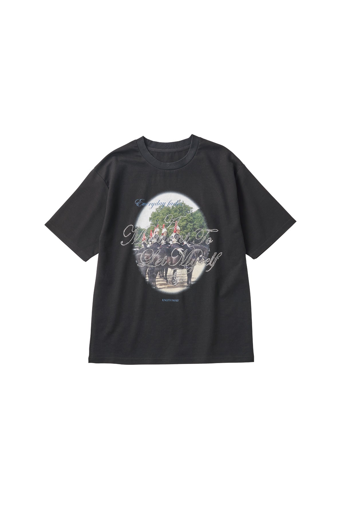 rhinestone graphic tee(unisex)/black