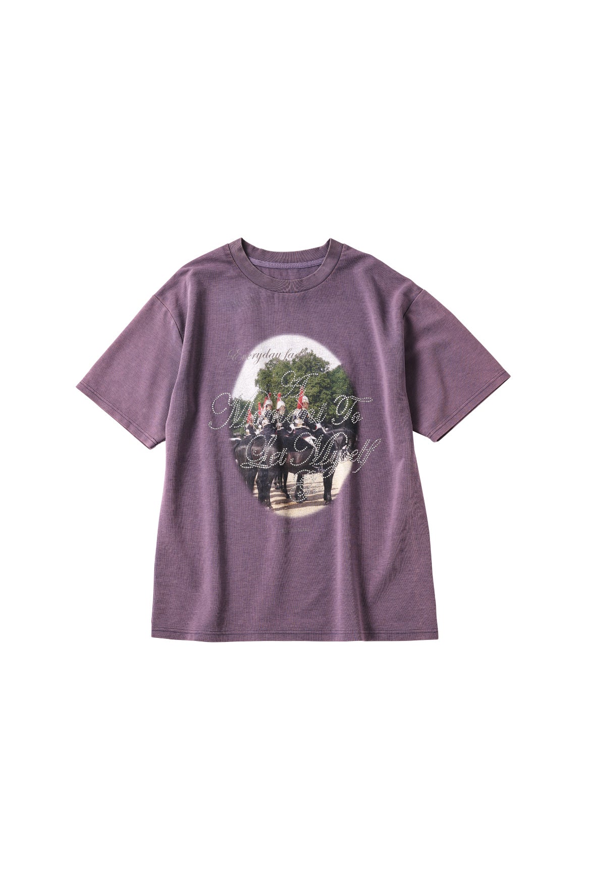 rhinestone graphic tee(unisex)/purple