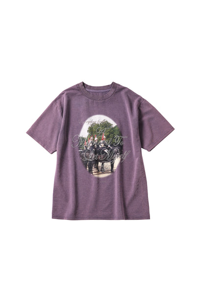 rhinestone graphic tee(unisex)/purple