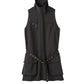 stand neck mini dress/stripeblack