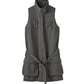 stand neck mini dress/gray