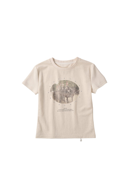 studded compact tee/ivory
