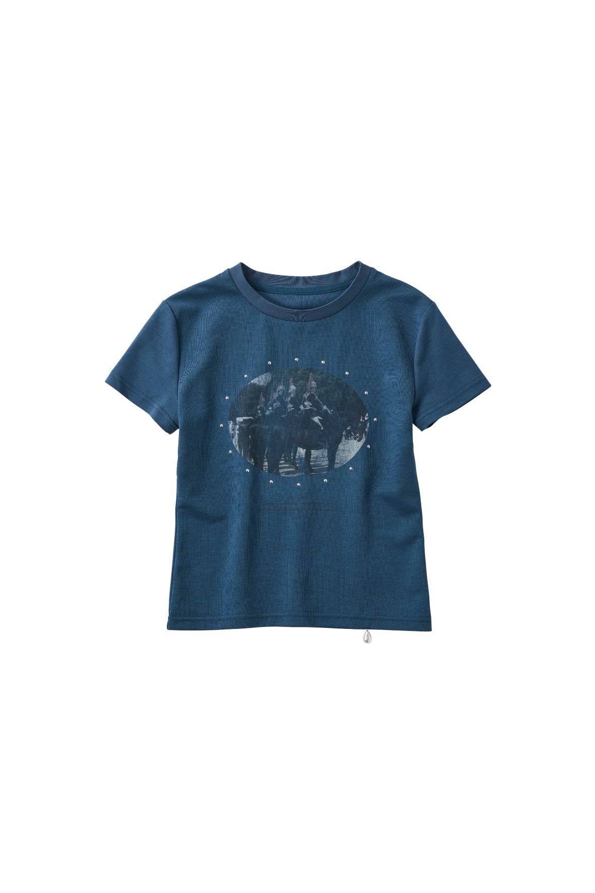 studded compact tee/blue