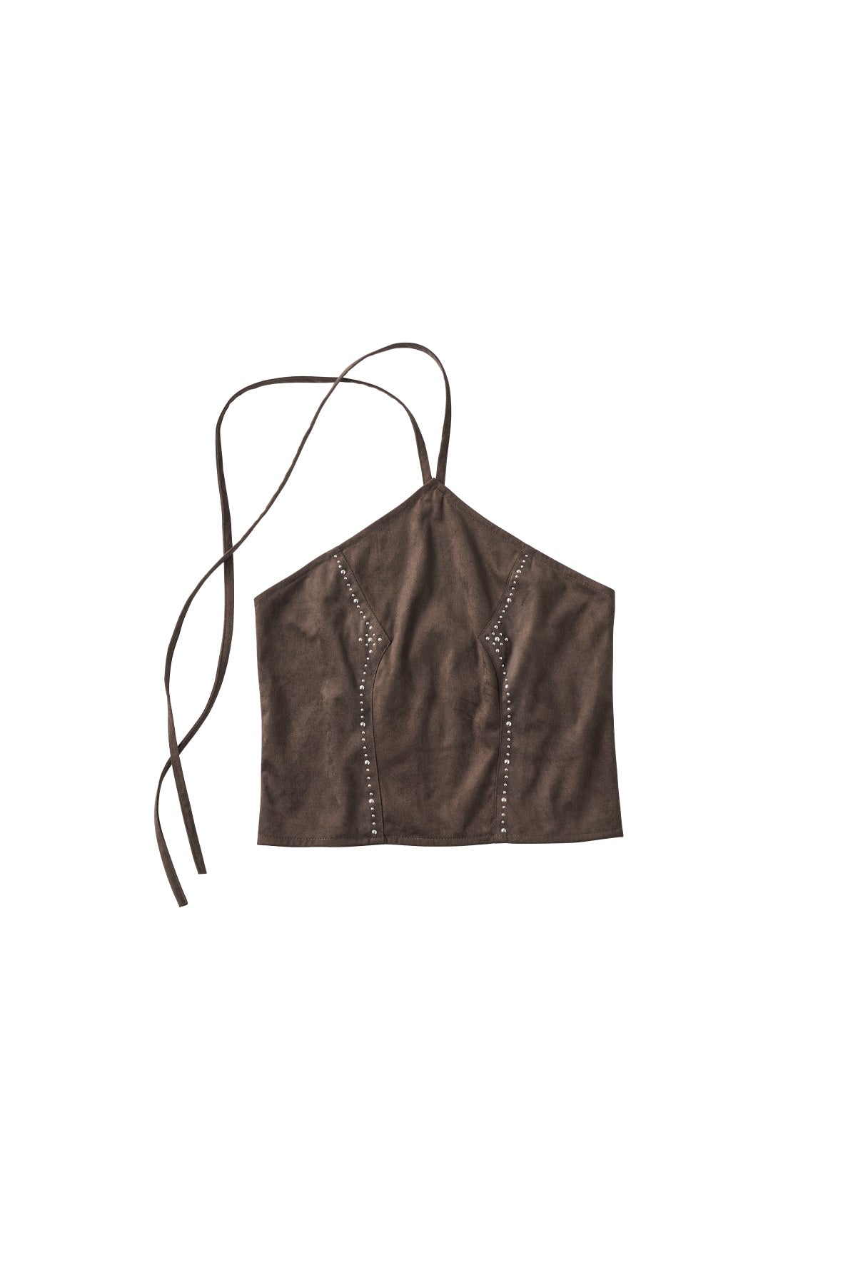 suede bustier top/darkbrown | KNUTH MARF