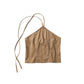suede bustier top/camel