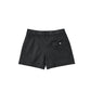 layered suede skort/black