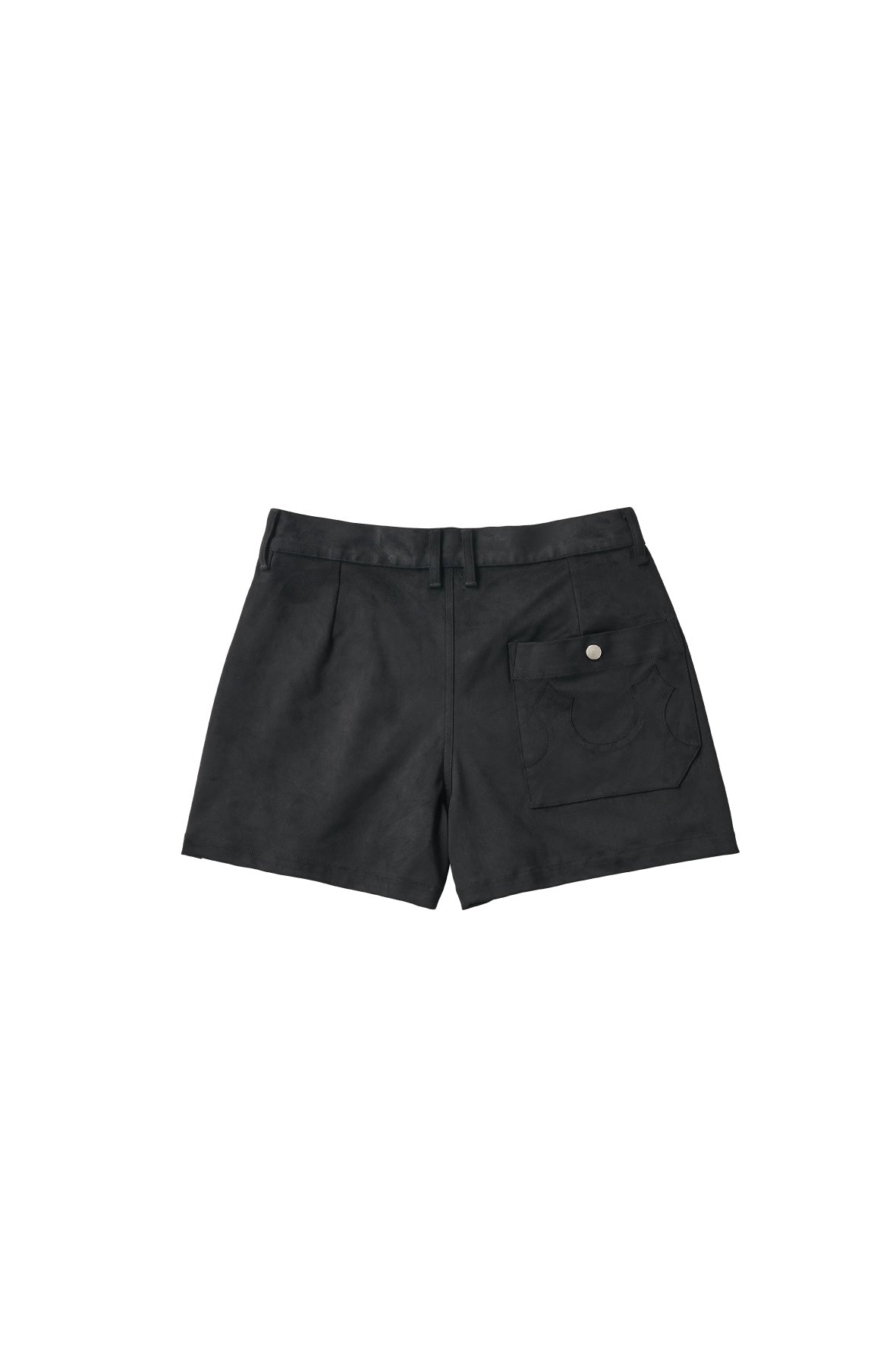 layered suede skort/black
