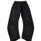 studded draped denim pants(unisex)/black(studded)