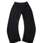 draped denim pants(unisex)/black