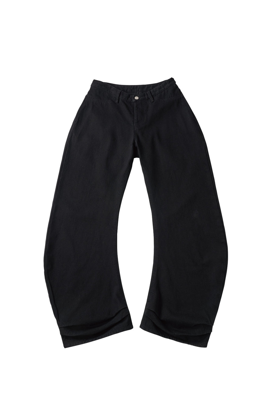 draped denim pants(unisex)/black