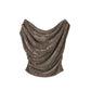 sheer velour top/gray