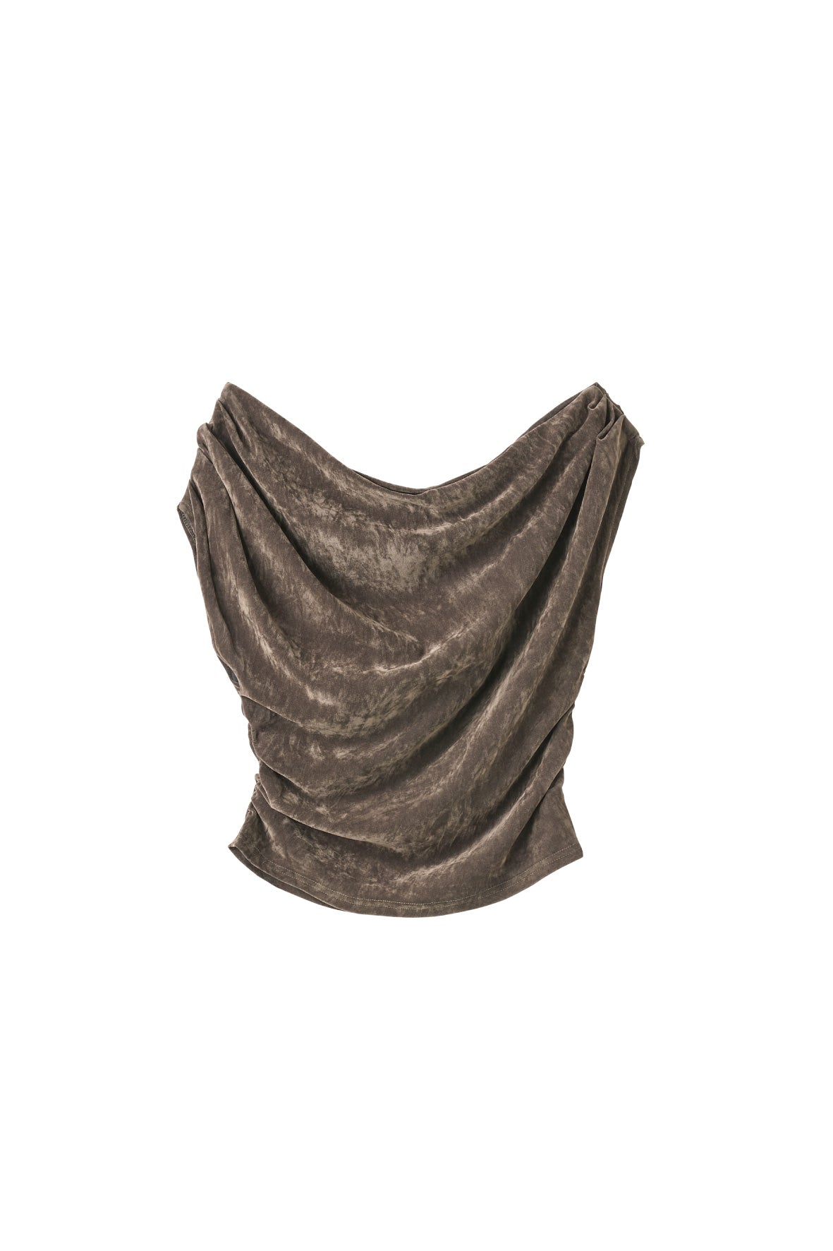sheer velour top/gray