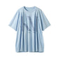 tuck detail oversized tee(unisex)/blue