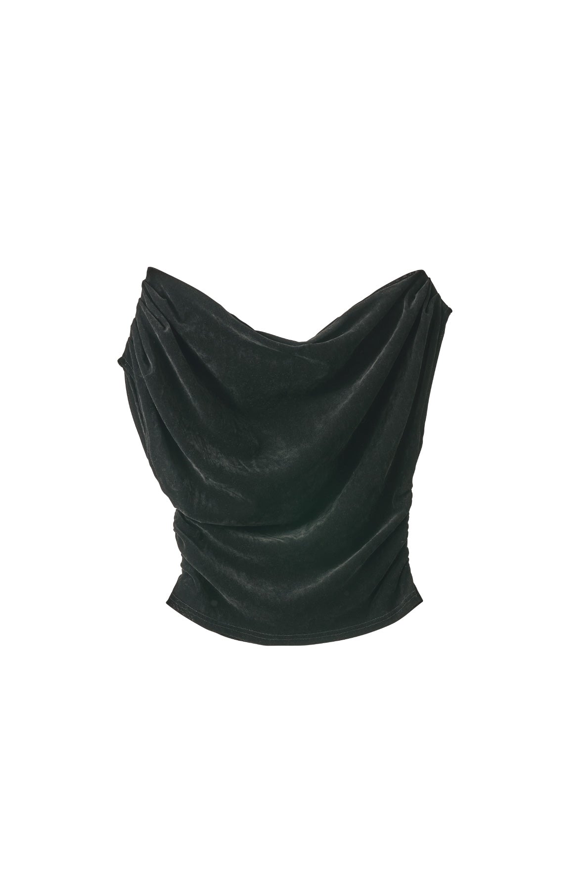 sheer velour top/black
