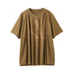 tuck detail oversized tee(unisex)/brown