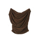 sheer velour top/brown
