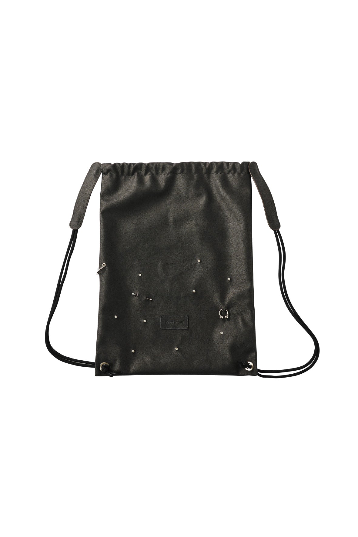 leather drawstring bag/2color