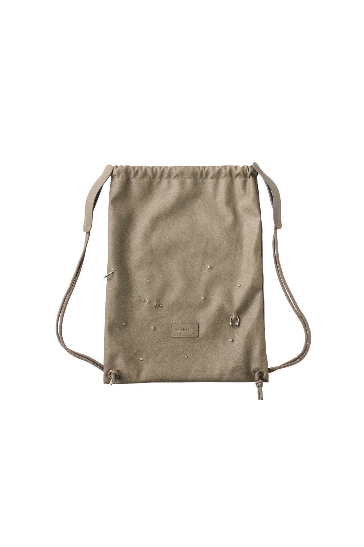 leather drawstring bag/2color
