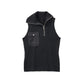 half-zip knit tank/black