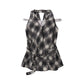 plaid halter neck blouse/black