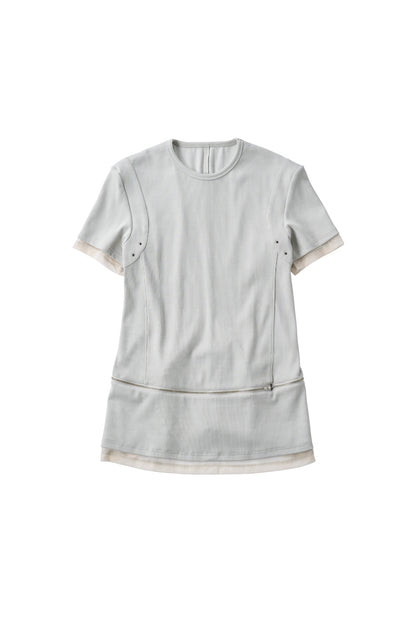 structured shoulder top/lightbeige