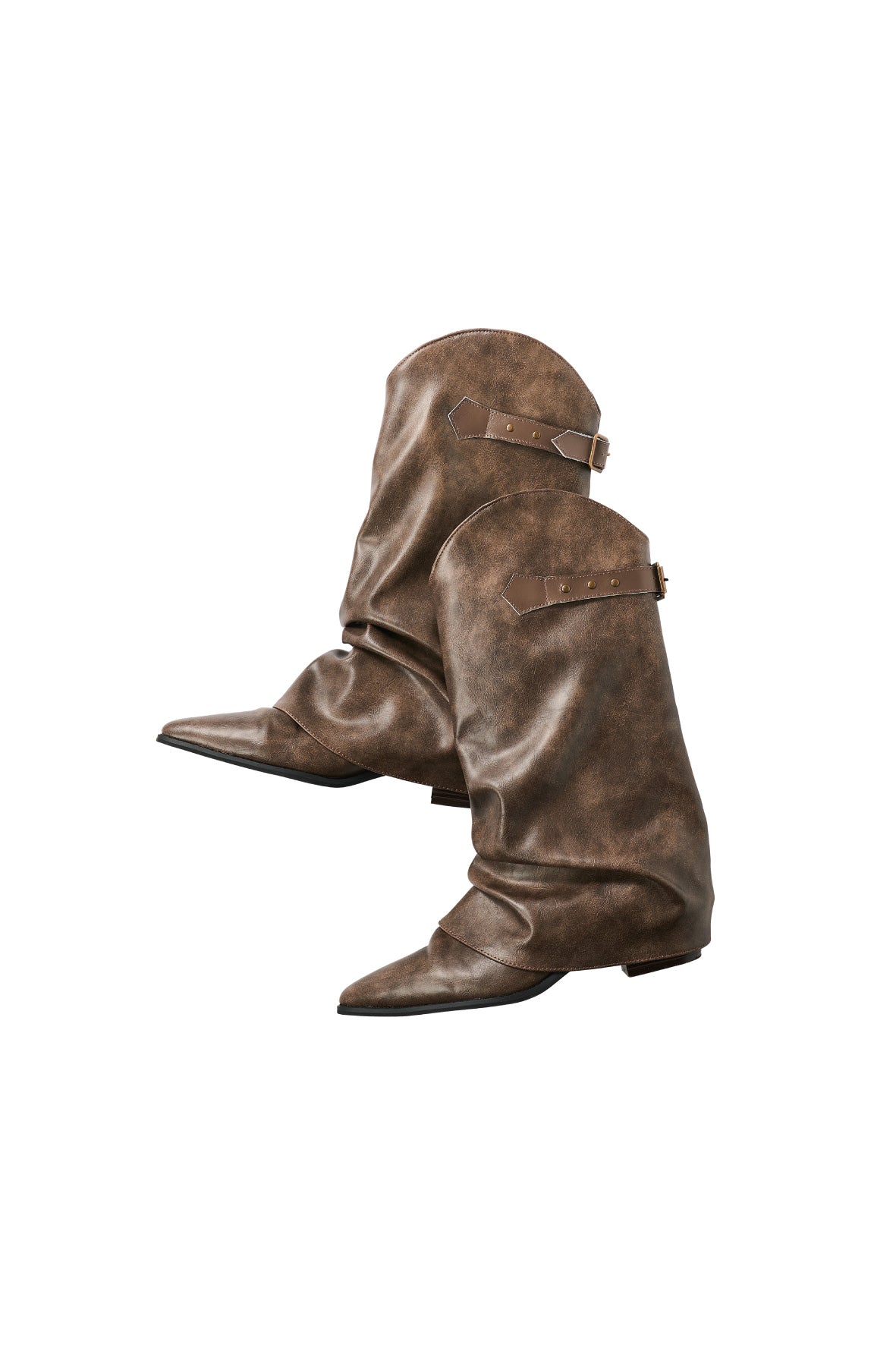 western belted boots/2color