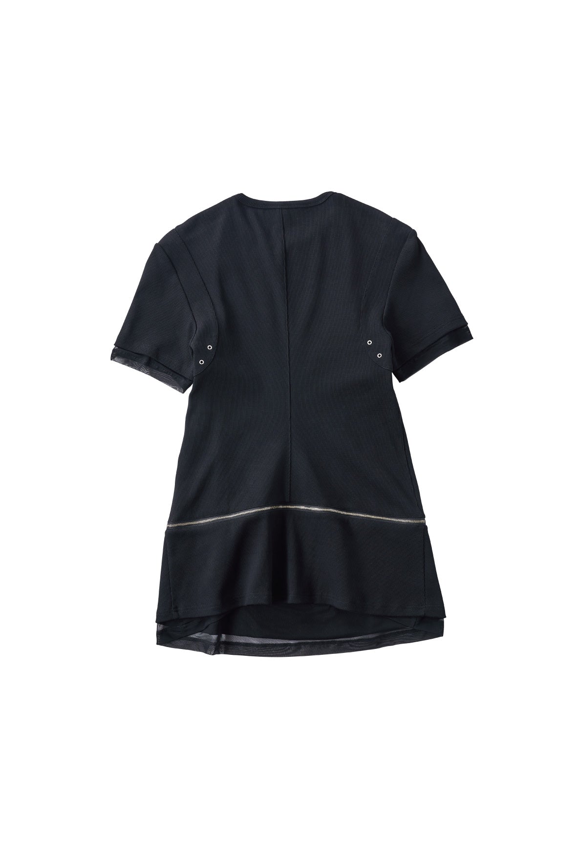structured shoulder top/black
