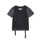 2piece layered tank tee/black