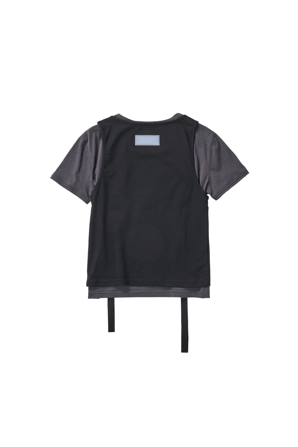 2piece layered tank tee/black