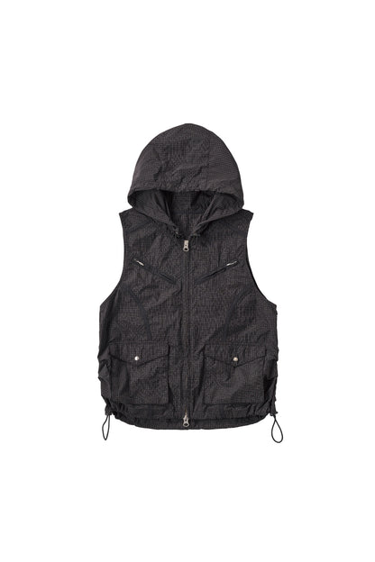 nylon hoodie/black