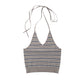 knit halter bustier/3color