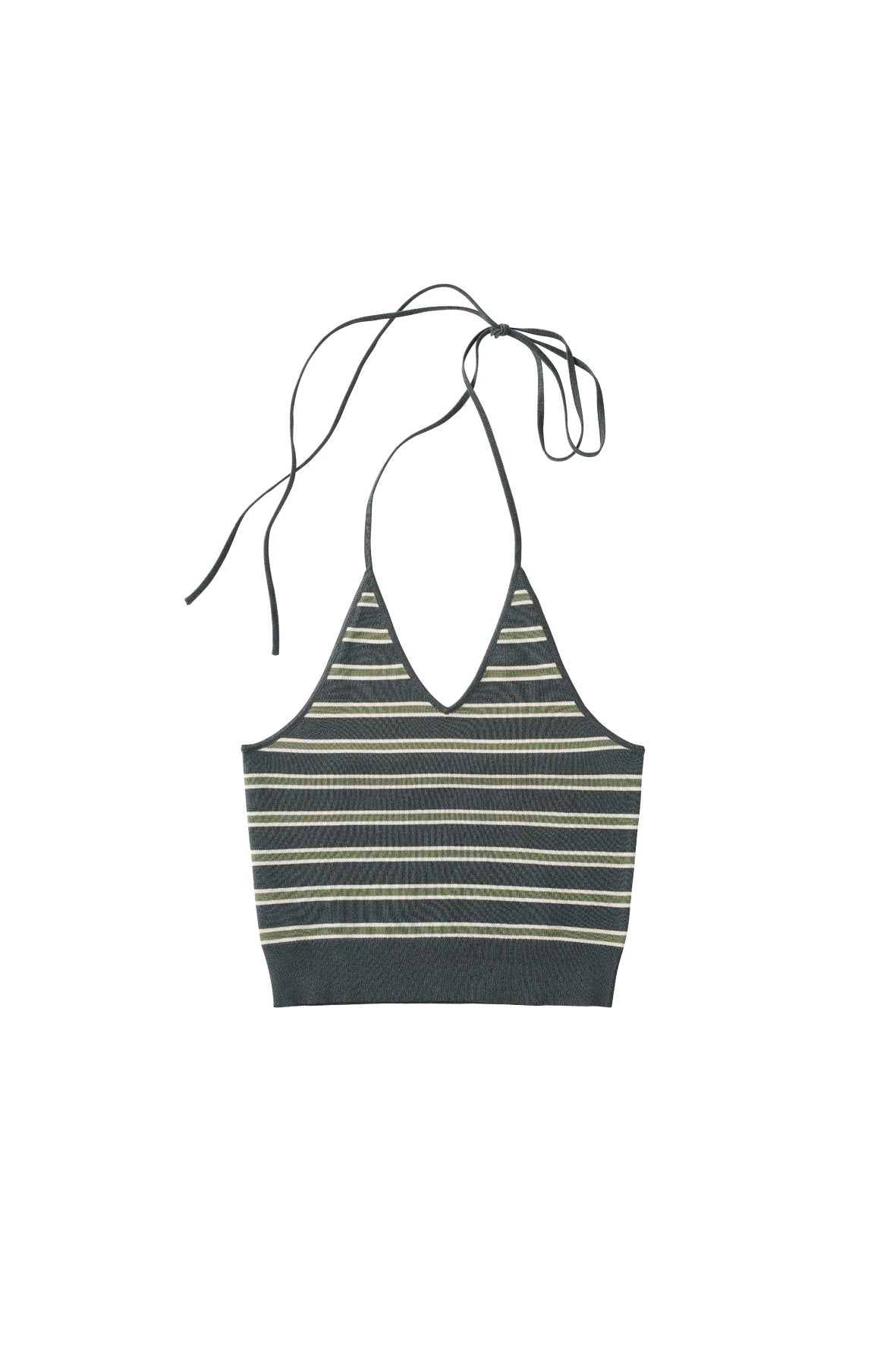 knit halter bustier/3color
