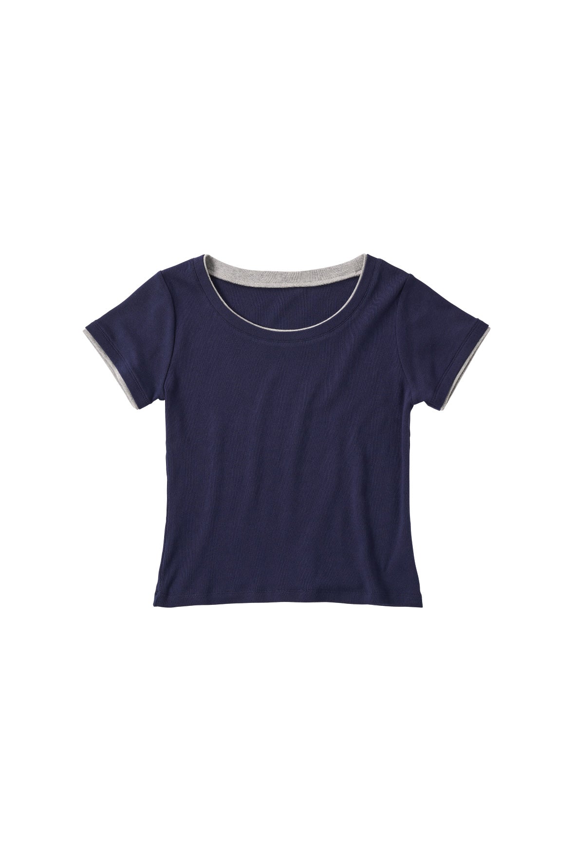 layered crewneck tee/4color